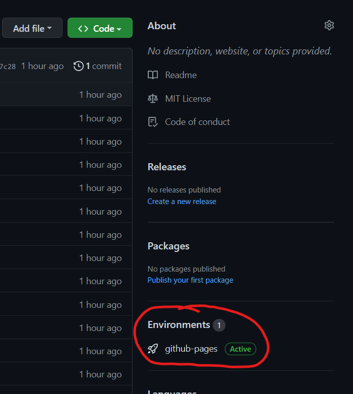 Repo Page Settings